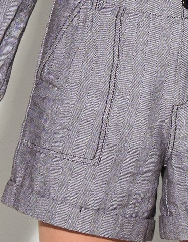 AGATHE herringbone tweed shorts